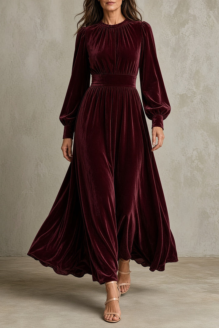 Bennett and Lowe Carmen pleated flowing maxi dress in lightweight fabric with a graceful, flowing silhouette and pleated details.