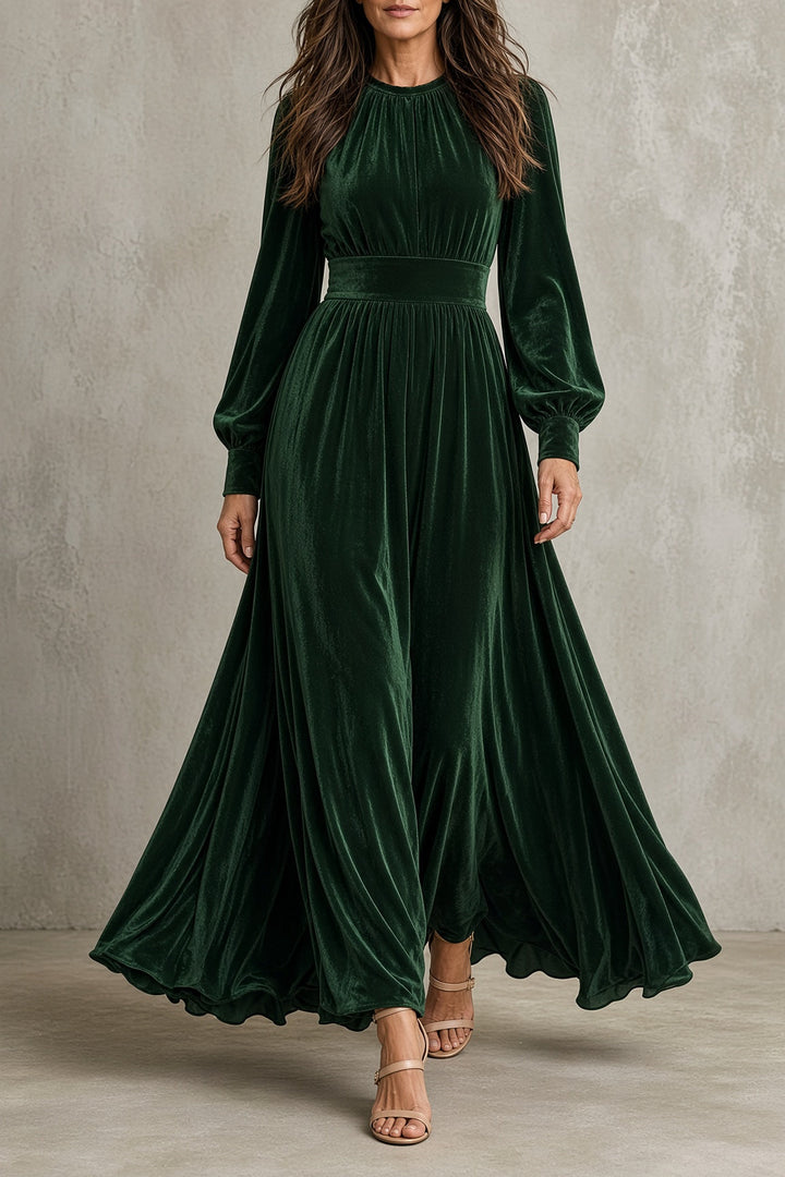 Bennett and Lowe Carmen pleated flowing maxi dress in lightweight fabric with a relaxed silhouette and elegant design.