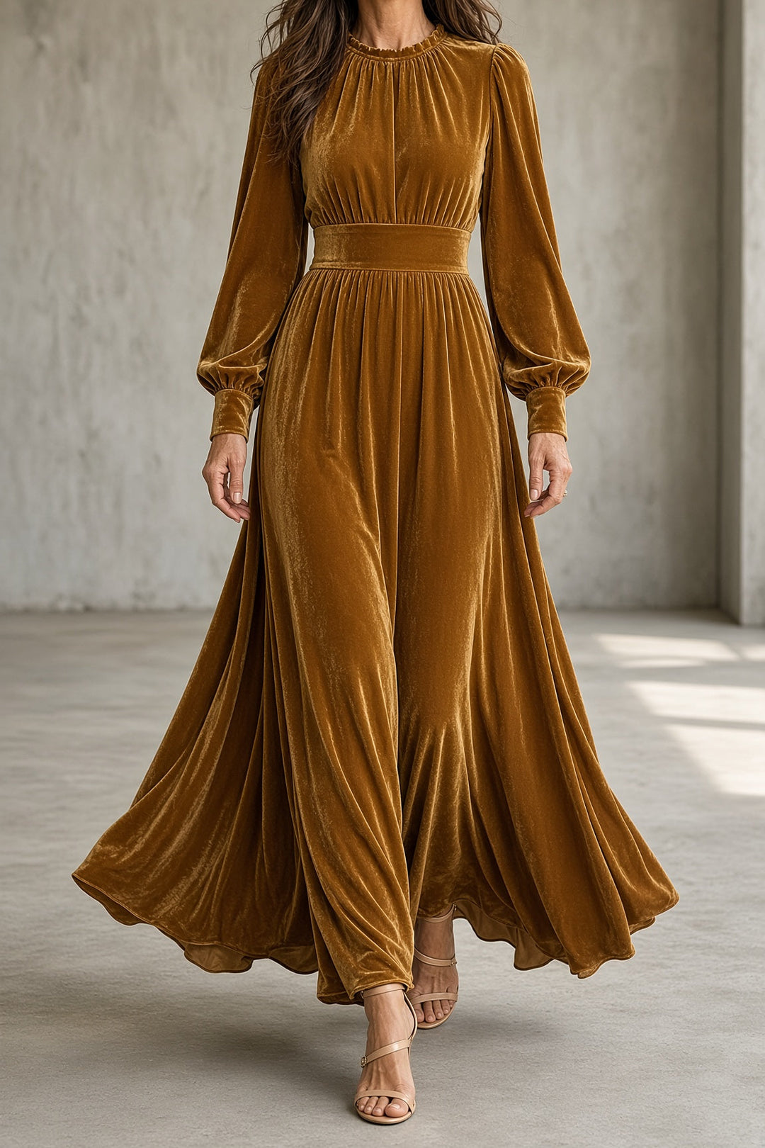 Bennett and Lowe Carmen pleated flowing maxi dress in lightweight fabric, featuring a relaxed fit and elegant design.