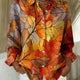 Lisette | Botanical-Print Button Blouse