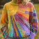 Rosalind | Sunburst Print Turtleneck