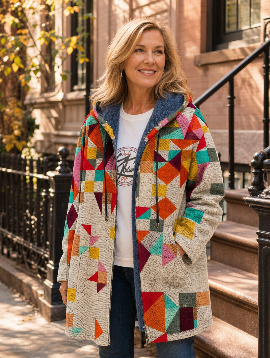 Dorothy | Geometric Longline Cardigan