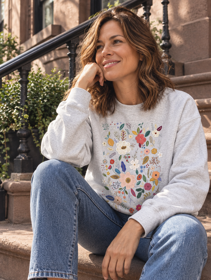 Megan | Floral-Print Sweater