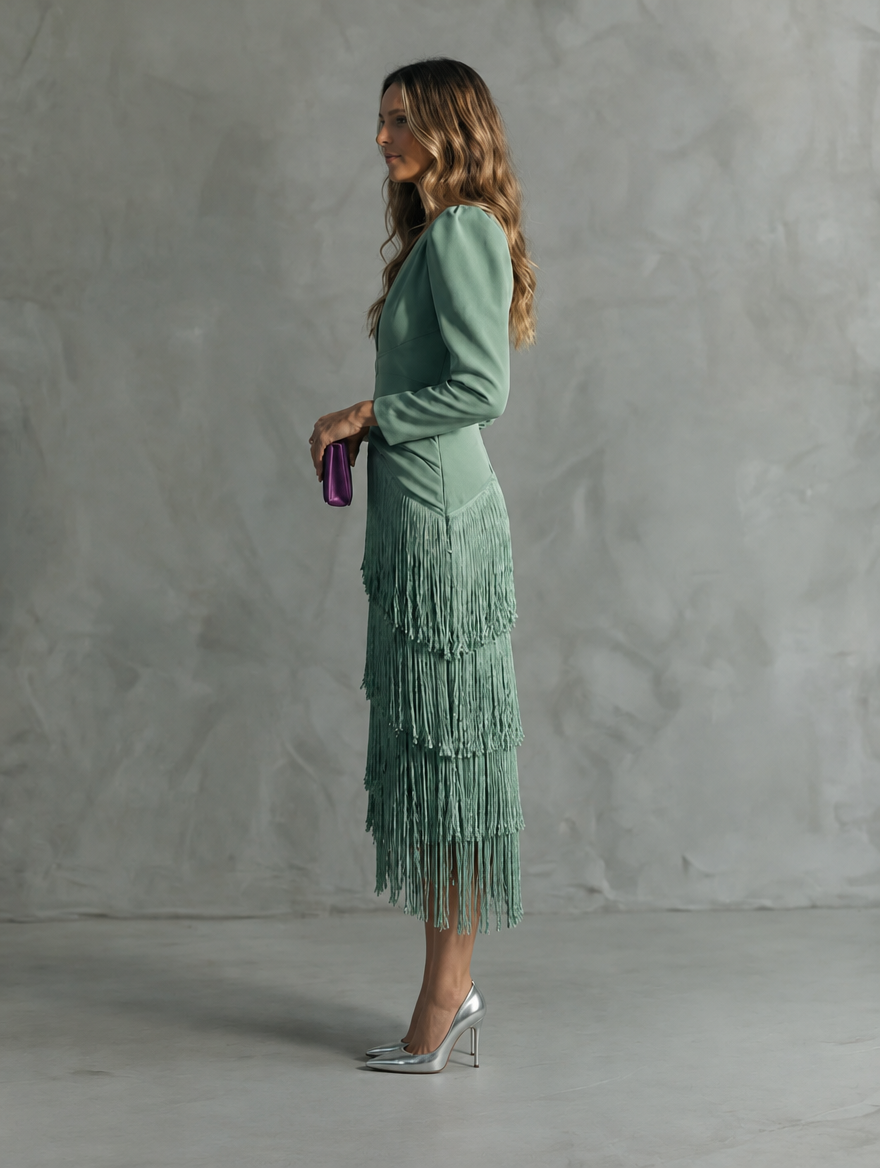 Clara | Elegant Wedding Guest Midi Dress for Women