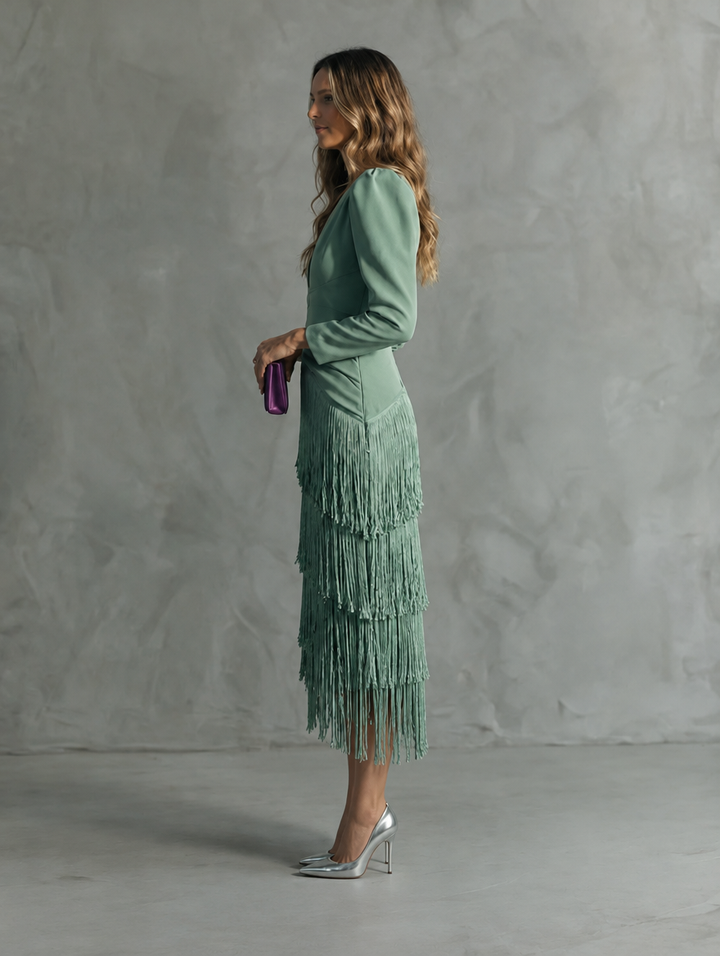 Clara | Elegant Wedding Guest Midi Dress for Women