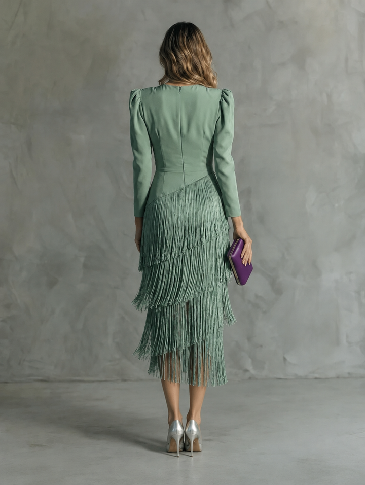 Clara | Elegant Wedding Guest Midi Dress for Women