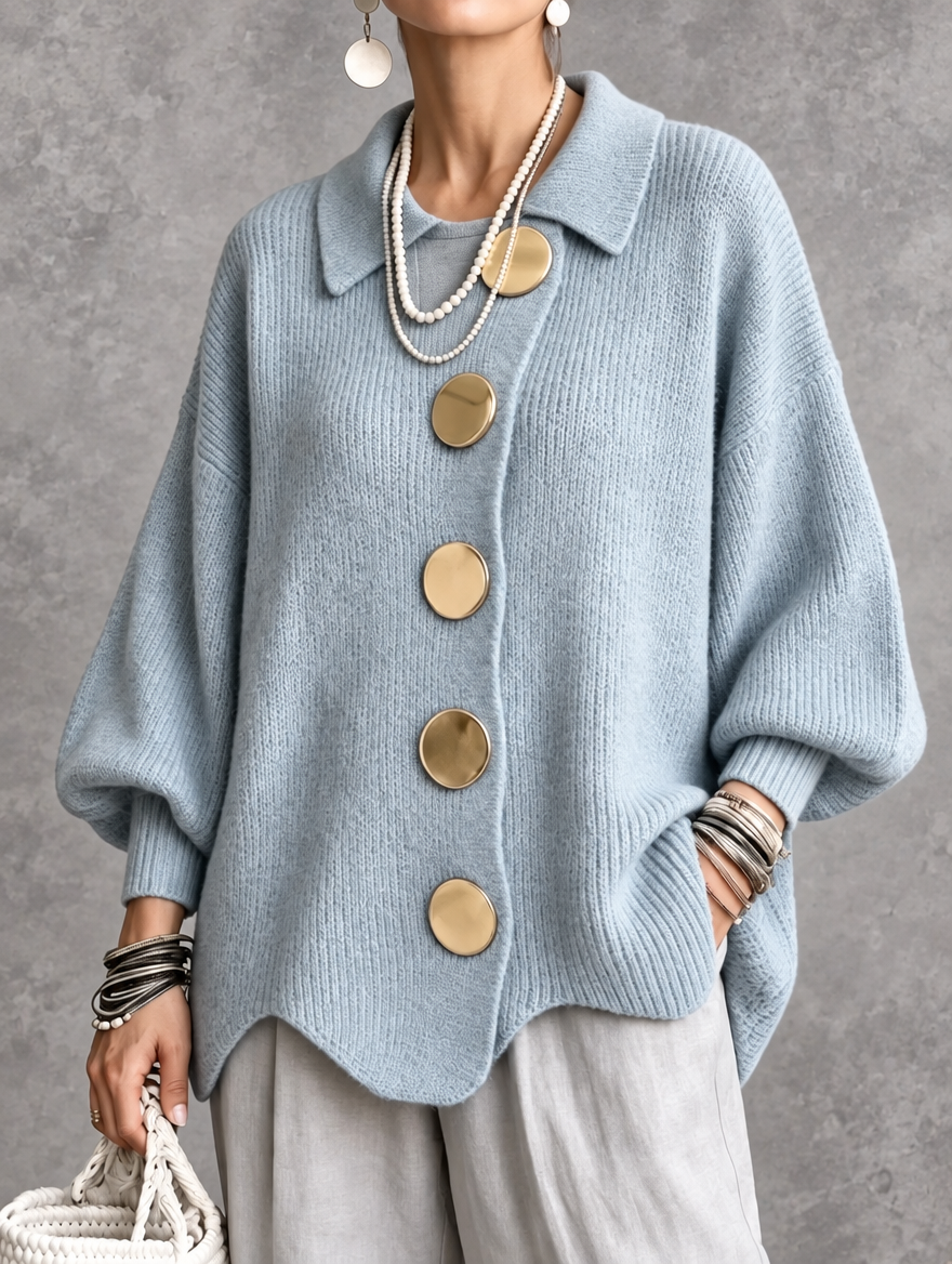 Theresa | Oversized Button-Front Cardigan