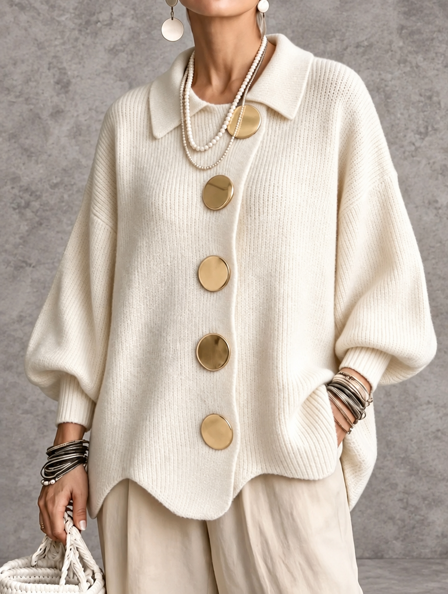 Theresa | Oversized Button-Front Cardigan