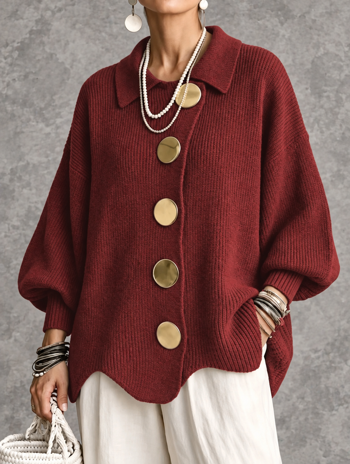 Theresa | Oversized Button-Front Cardigan