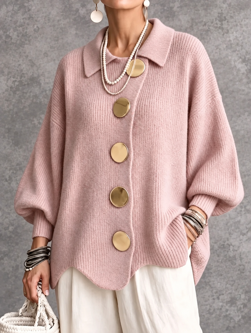 Theresa | Oversized Button-Front Cardigan