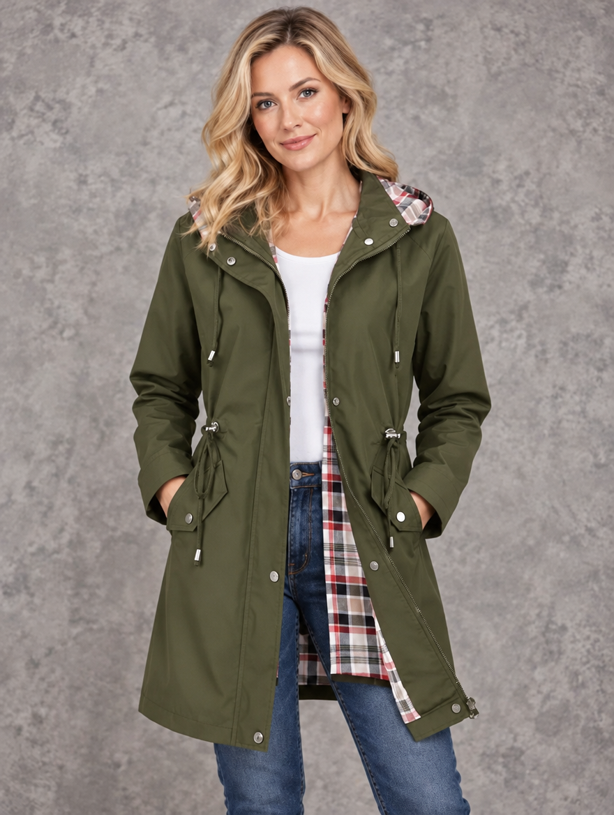 Denise | Detachable-Hood Raincoat