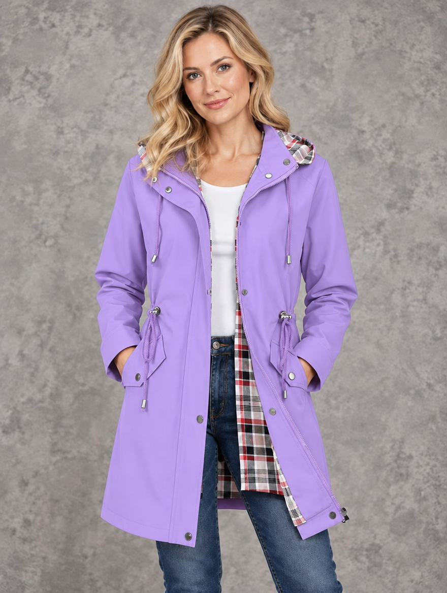 Denise | Detachable-Hood Raincoat