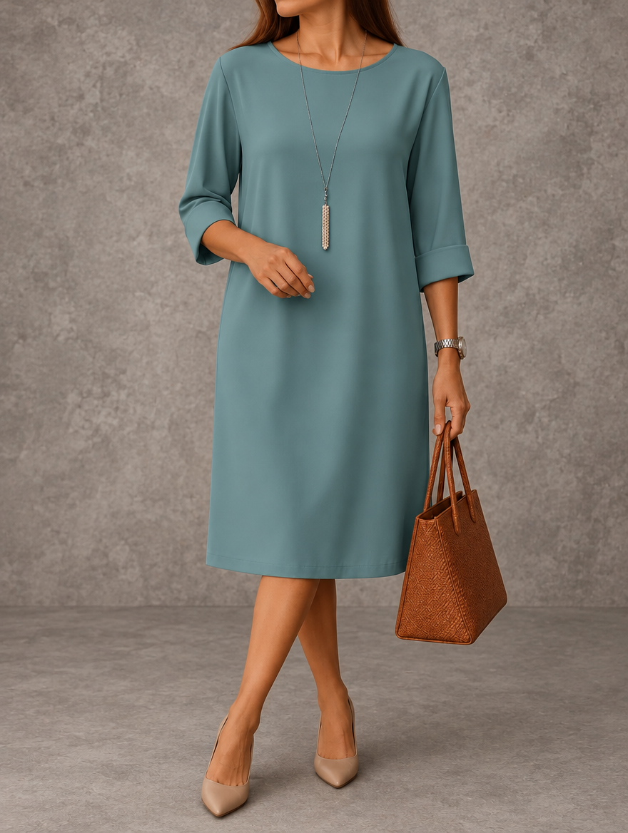 Elaine | Ruched-Waist Midi Dress