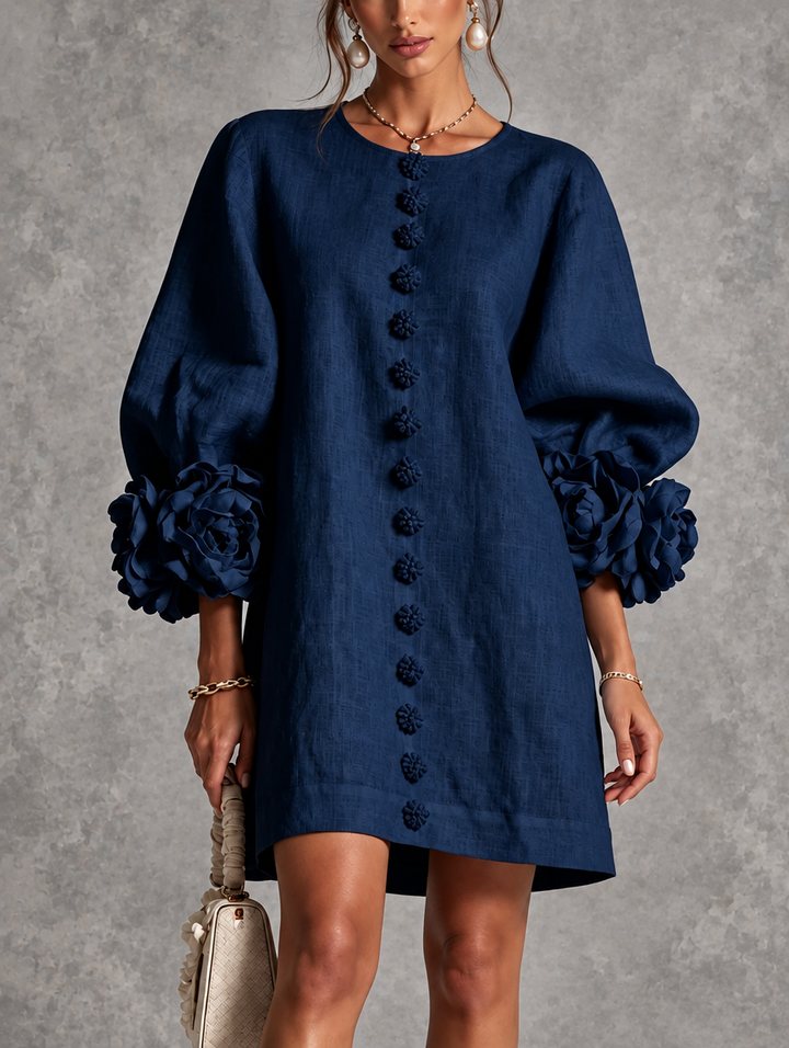 Janet | Floral Button-Front Mini Dress