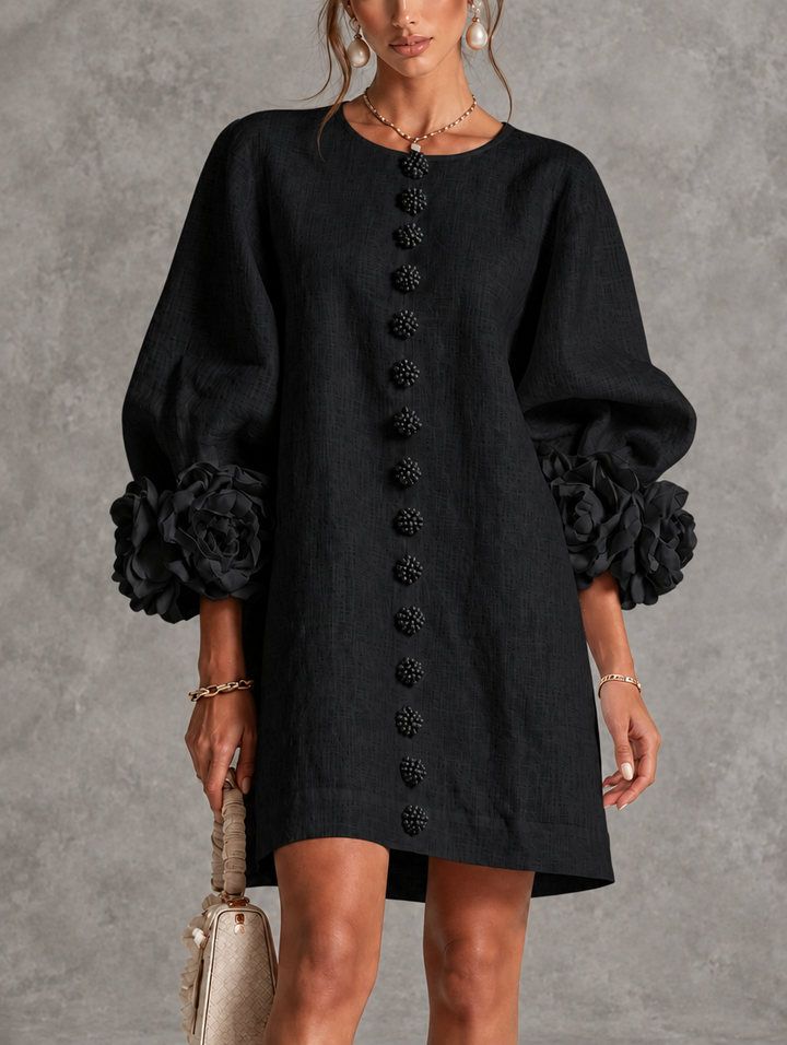 Janet | Floral Button-Front Mini Dress