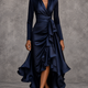 Cynthia | Draped Ruffle Maxi Dress