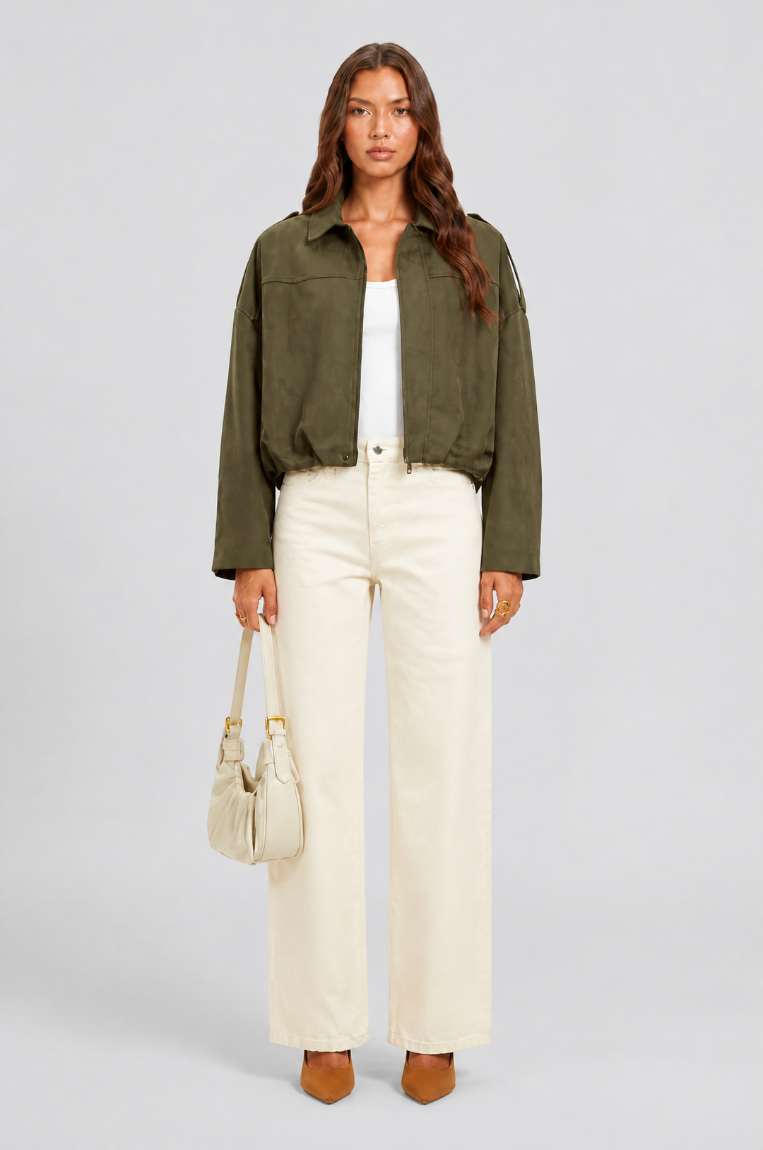 Sloane | Oversized Cropped Zip Jacket