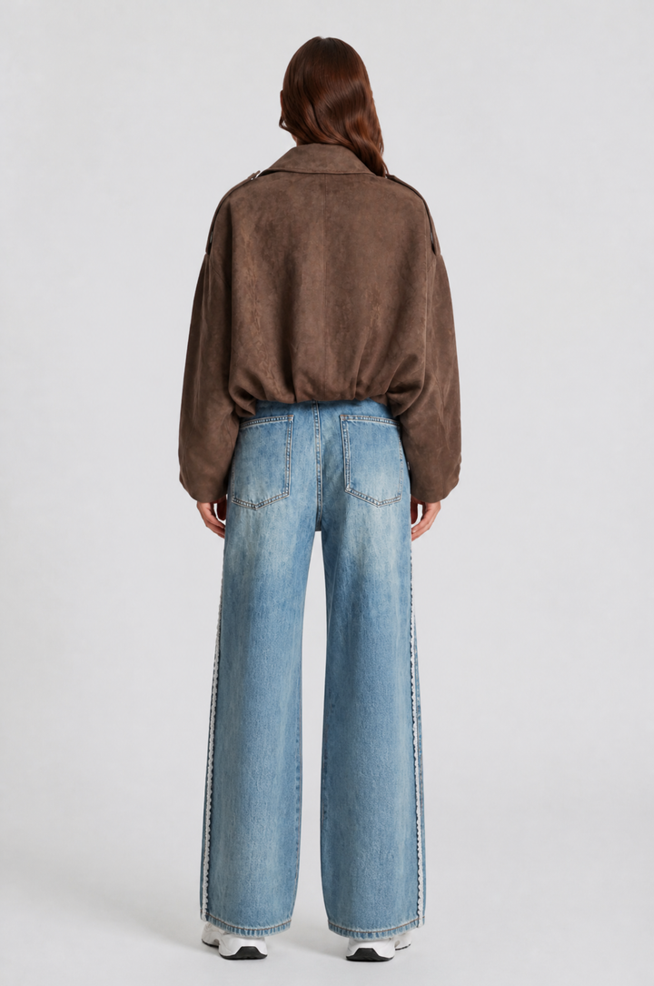 Sloane | Oversized Cropped Zip Jacket