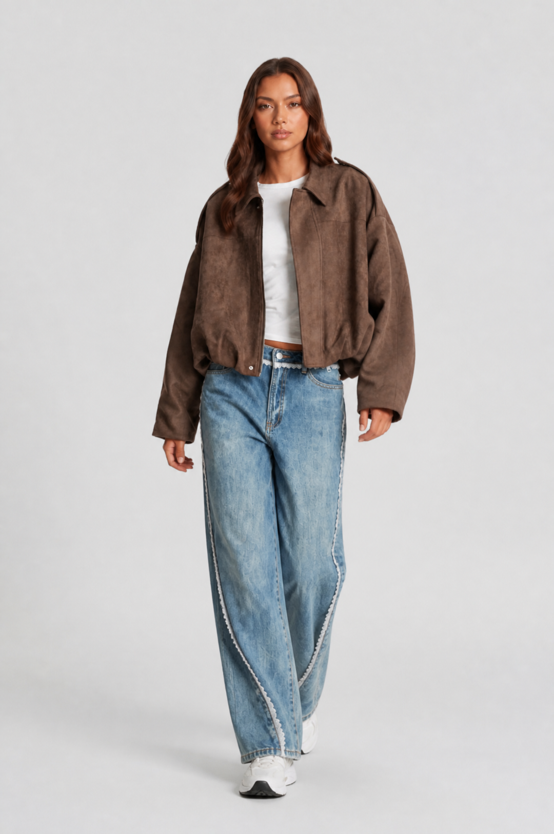Sloane | Oversized Cropped Zip Jacket