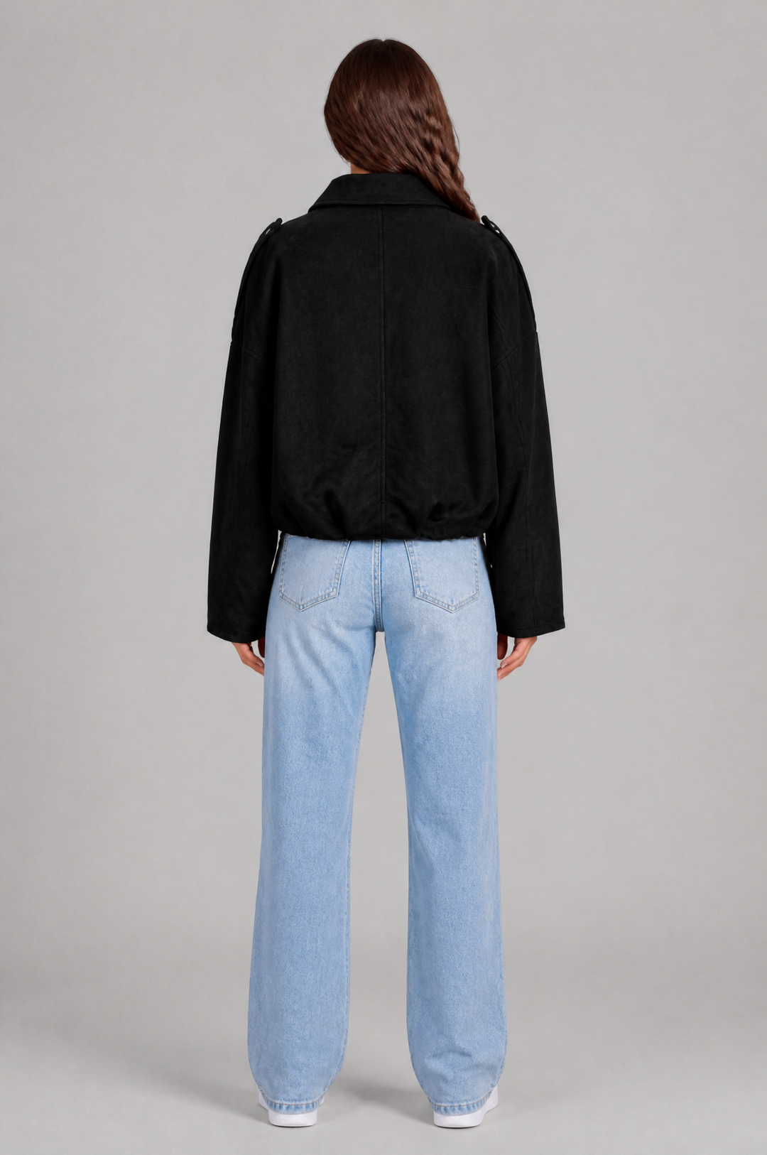 Sloane | Oversized Cropped Zip Jacket