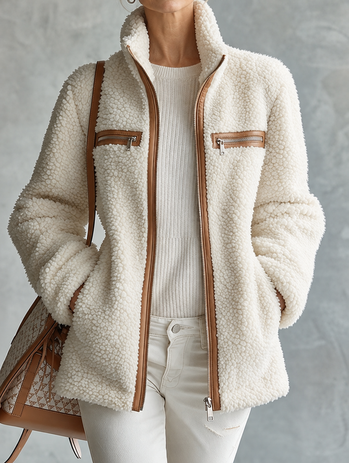 Brianna | Color Block Zip Front Jacket