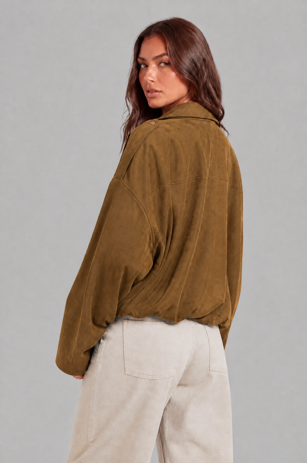 Sloane | Oversized Cropped Zip Jacket