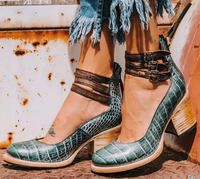 Vanessa | Multi-Strap Block-Heel Shoes