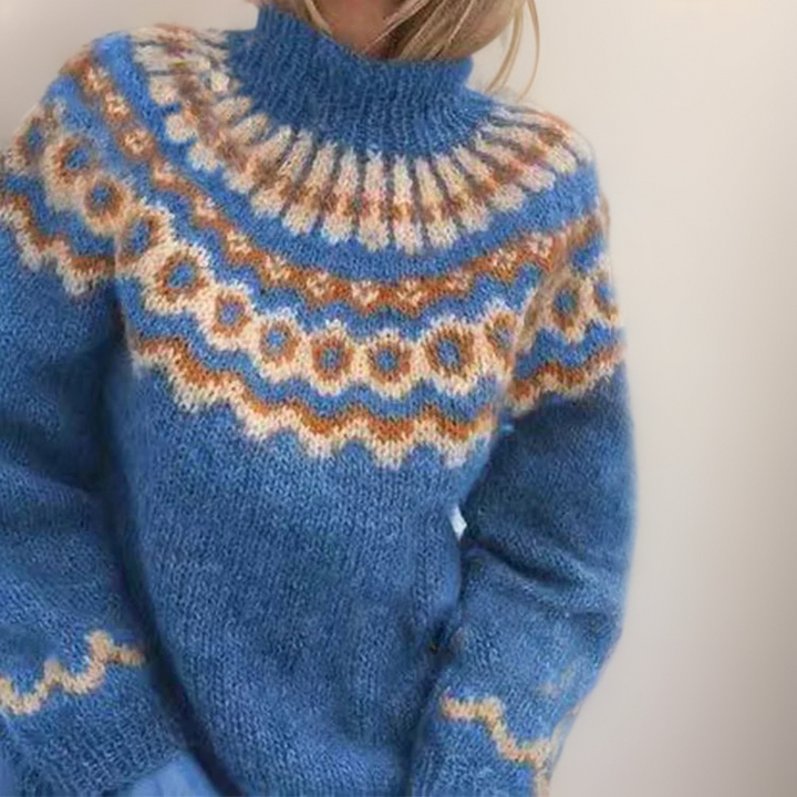 Andrea | Ring Pattern Yoke Patterned Sweater