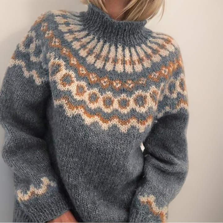 Andrea | Ring Pattern Yoke Patterned Sweater