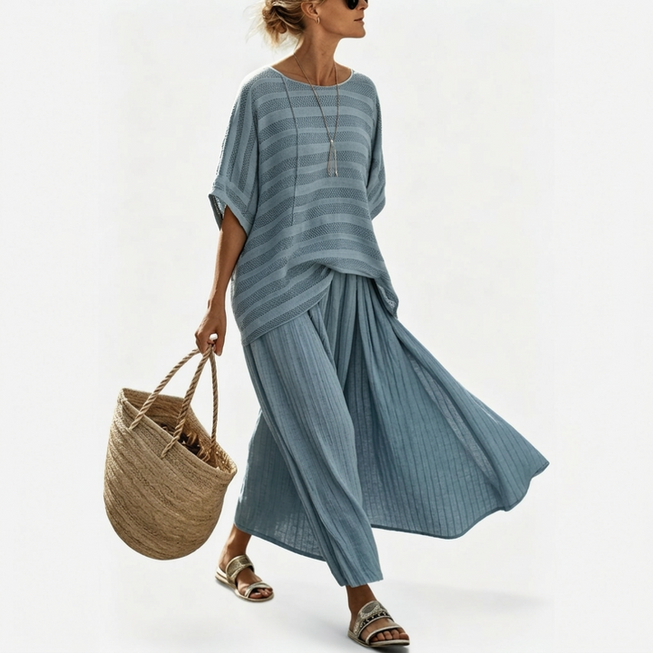 Margot | Relaxed Top and Wide-Leg Pants Two-Piece Set for Women