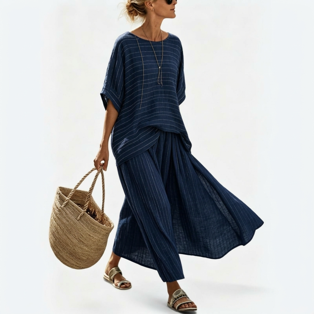 Margot | Relaxed Top and Wide-Leg Pants Two-Piece Set for Women