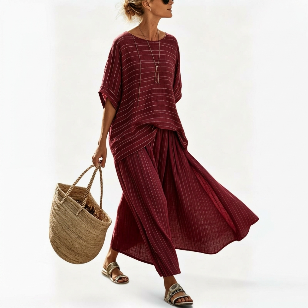 Margot | Relaxed Top and Wide-Leg Pants Two-Piece Set for Women