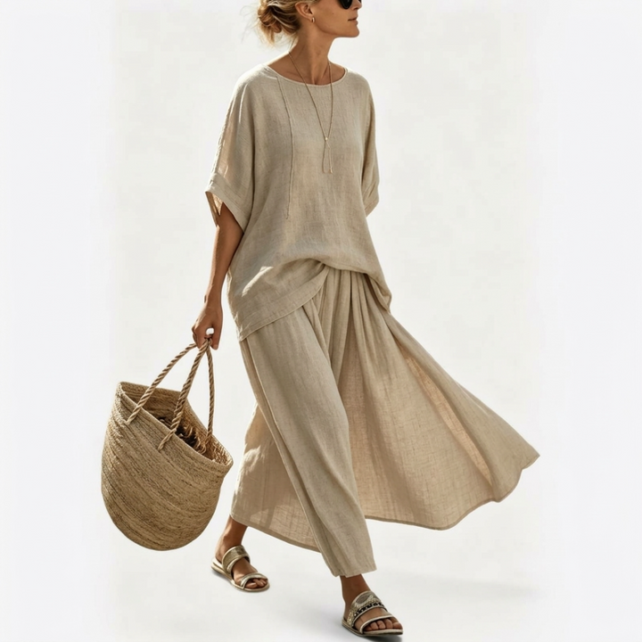 Margot | Relaxed Top and Wide-Leg Pants Two-Piece Set for Women