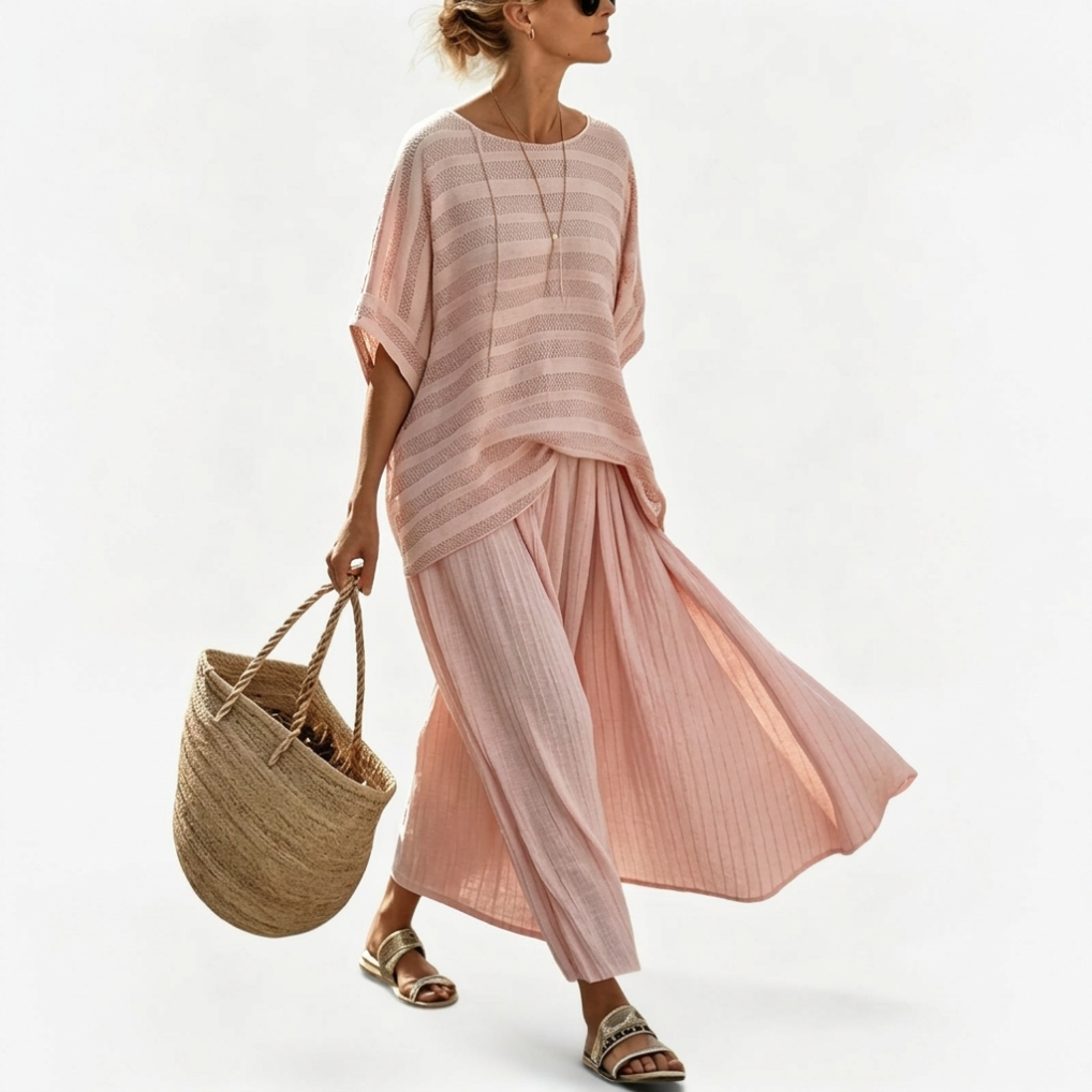 Margot | Relaxed Top and Wide-Leg Pants Two-Piece Set for Women