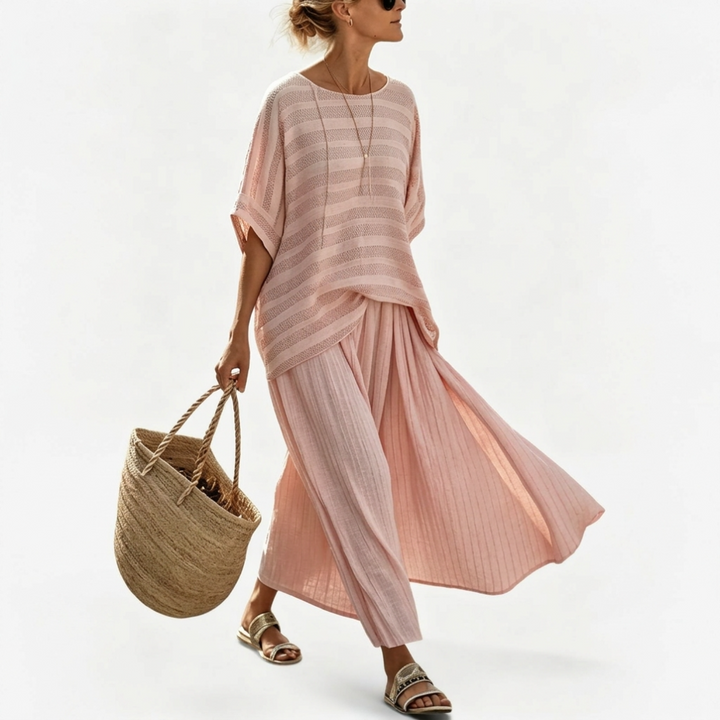Margot | Relaxed Top and Wide-Leg Pants Two-Piece Set for Women