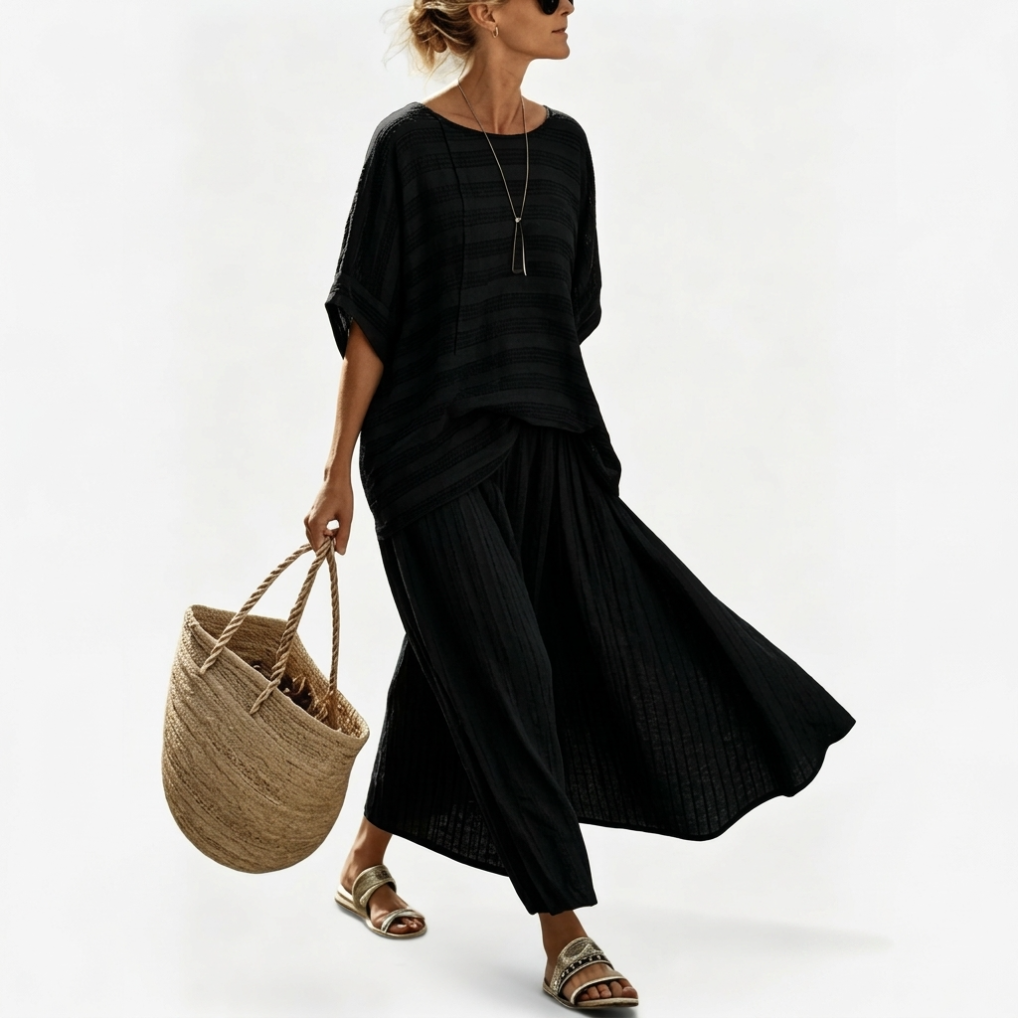 Margot | Relaxed Top and Wide-Leg Pants Two-Piece Set for Women