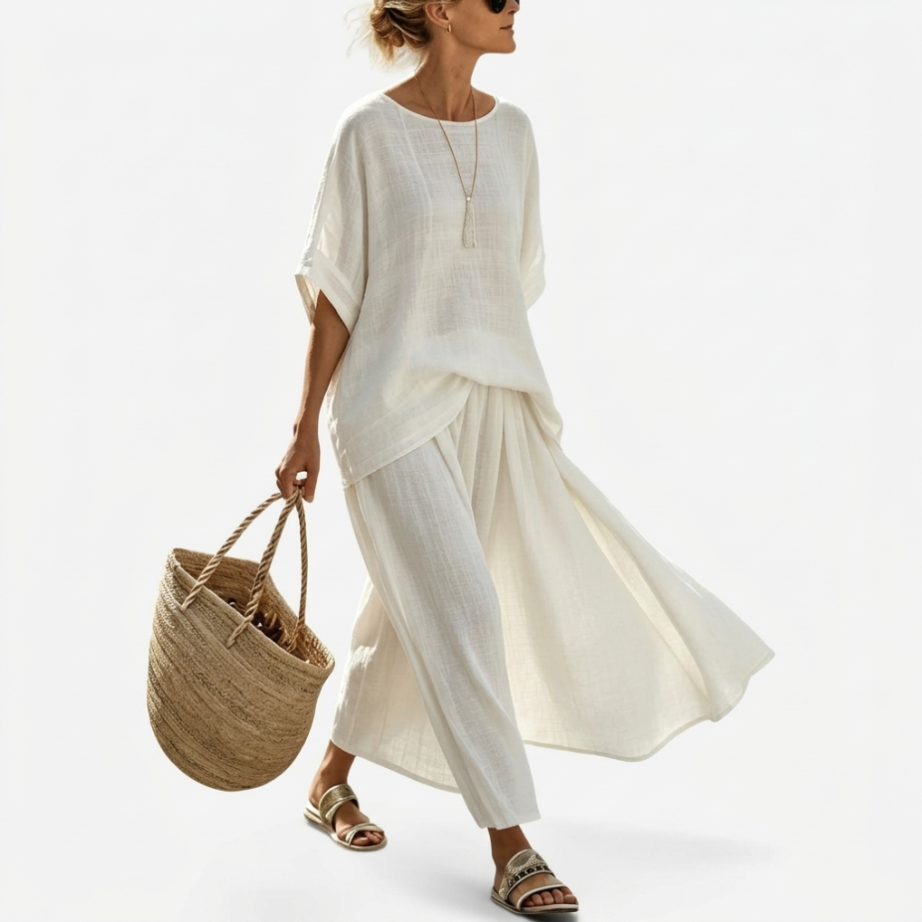 Margot | Relaxed Top and Wide-Leg Pants Two-Piece Set for Women