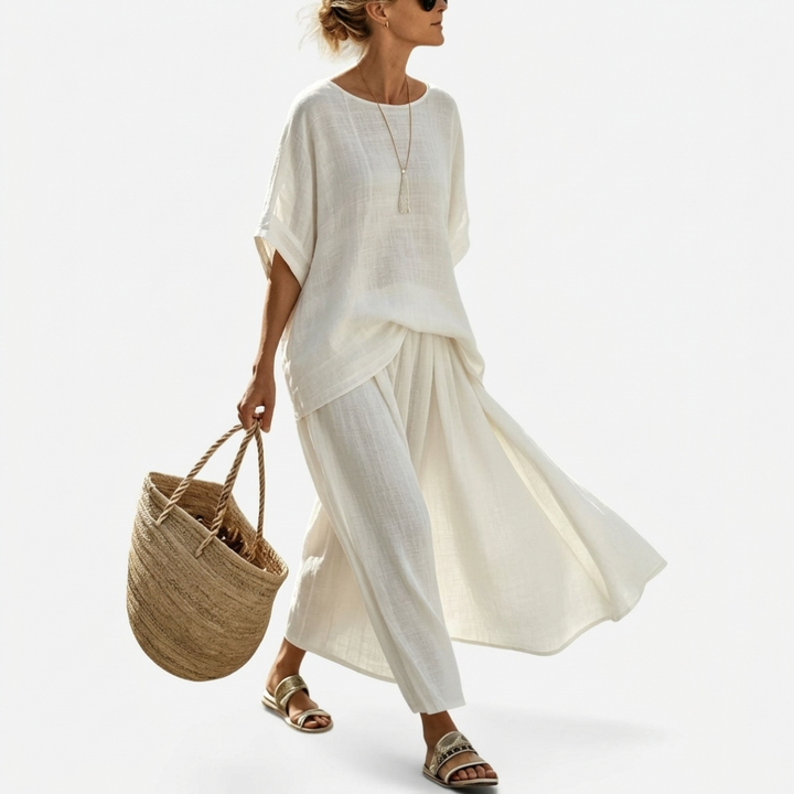 Margot | Relaxed Top and Wide-Leg Pants Two-Piece Set for Women