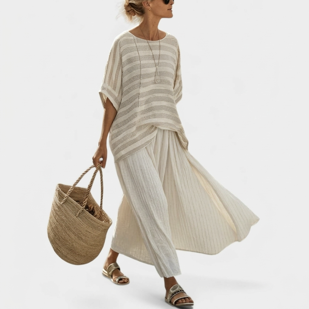 Margot | Relaxed Top and Wide-Leg Pants Two-Piece Set for Women