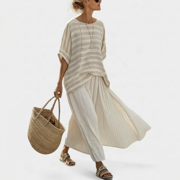 Margot | Relaxed Top and Wide-Leg Pants Two-Piece Set for Women