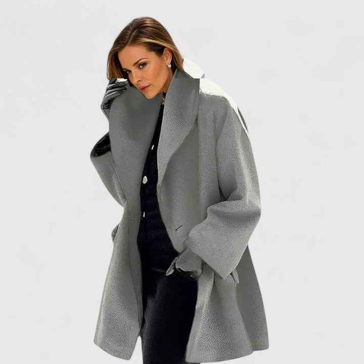Elorinda | Classic Long-Sleeve Winter Coat for Women