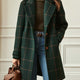 Adeline | Plaid Tweed Lapel Long-Sleeve Coat for Women