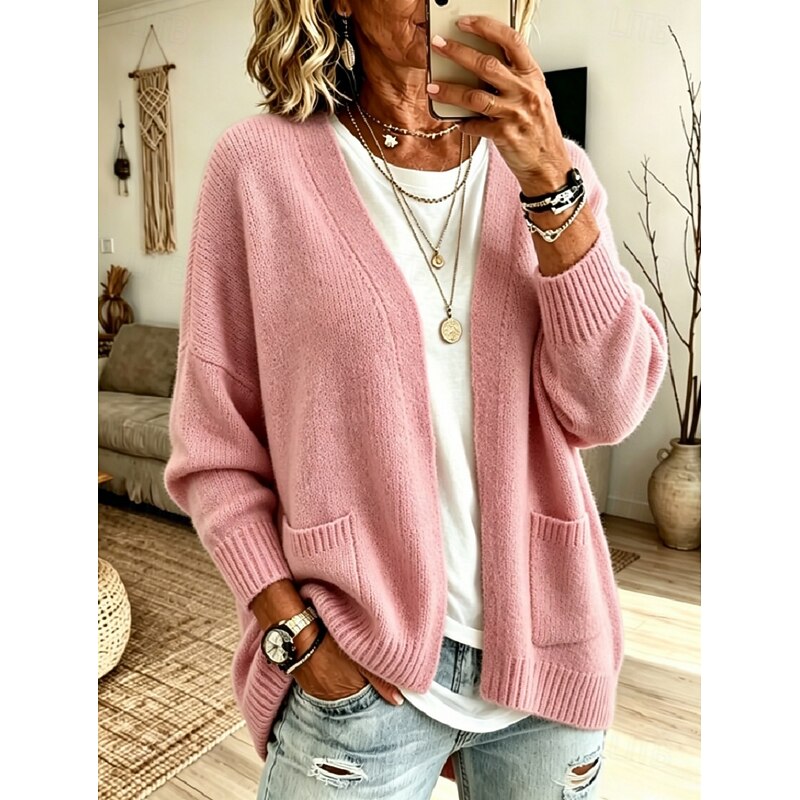 Bennett & Lowe Juliet relaxed open-front cardigan in soft knit fabric, shown draped on a mannequin with a casual fit.