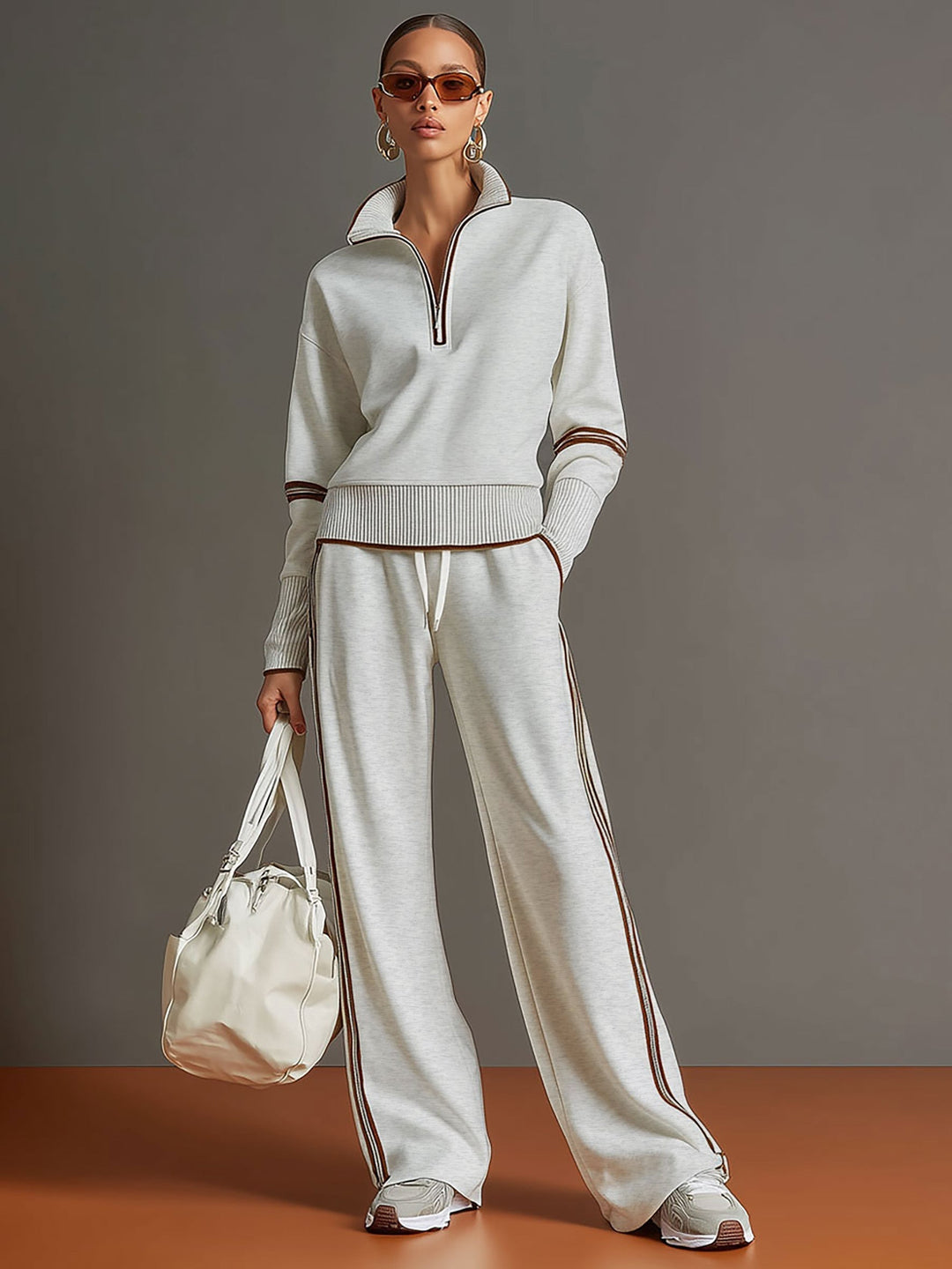 Christine blouse and wide-leg pants set by Bennett and Lowe, featuring a stylish top with matching flowy pants.