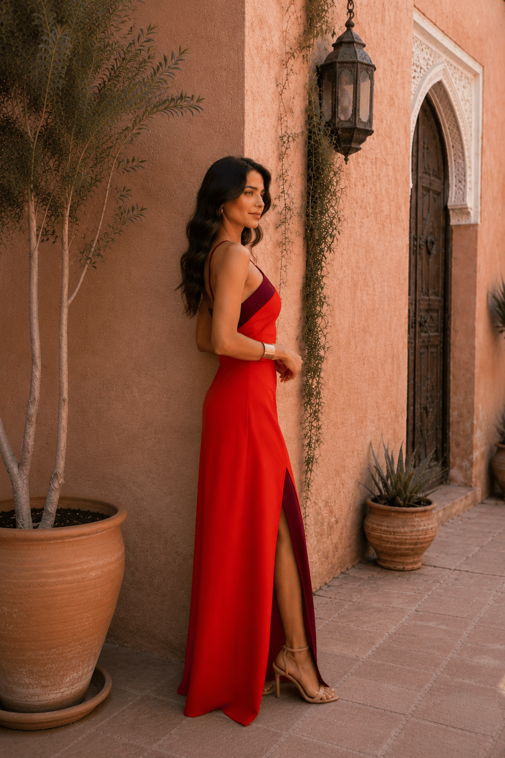 Imported Bennett and Lowe Elisa halter-neck slit maxi dress for women, featuring a flowing silhouette and stylish design.