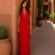 Raquel | Red Manila-Style Dress for Women