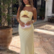 Silvia | Rose Corsage Halter Maxi Dress for Women