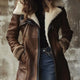 Brenna | Long Aviator Zip-Front Coat