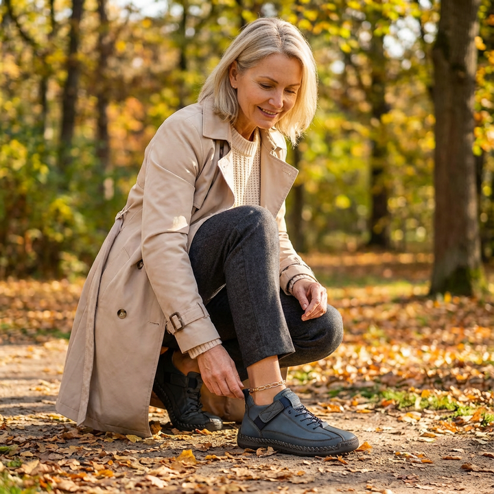 Supportive Bennett and Lowe Rosie women's comfort sneakers with breathable mesh and cushioned sole, ideal for everyday wear.