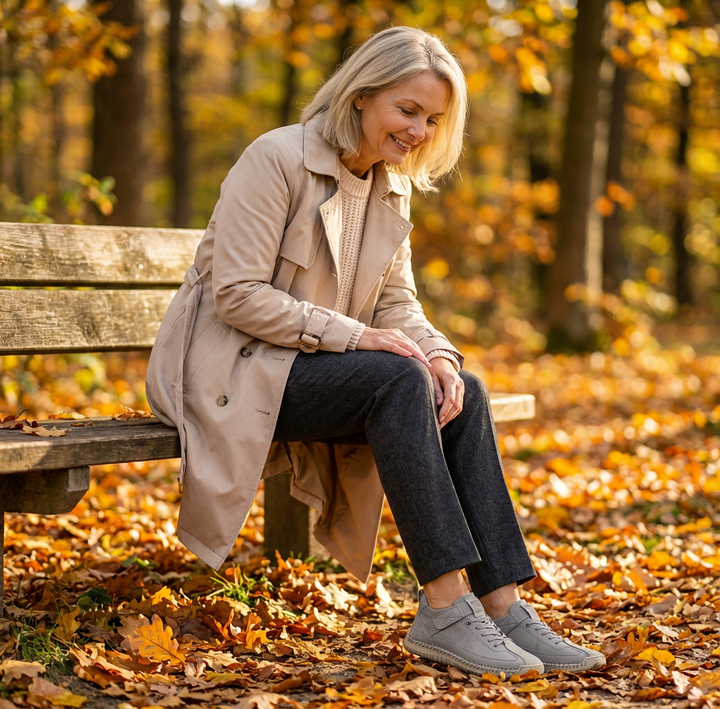 Rosie Bennett and Lowe women's supportive comfort sneakers with breathable design and cushioned soles.